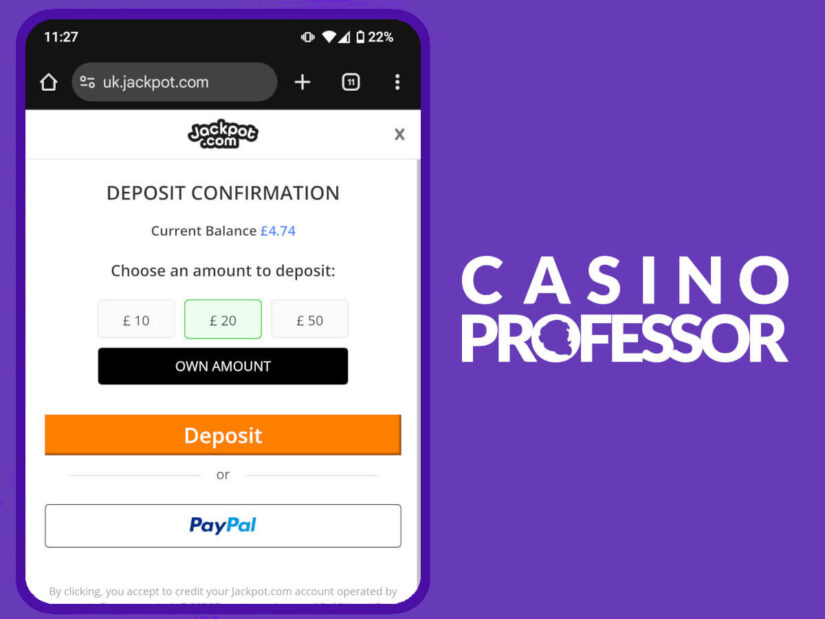 Recommended PayPal casino - Jackpot.com