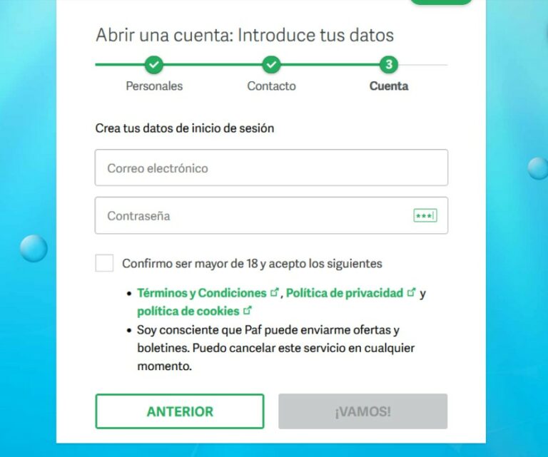 abrir cuenta paf casino