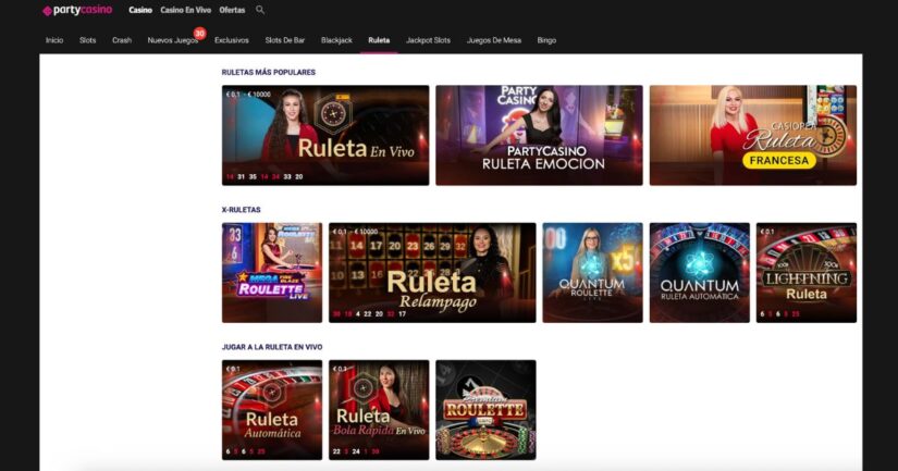 casino en vivo en Partycasino