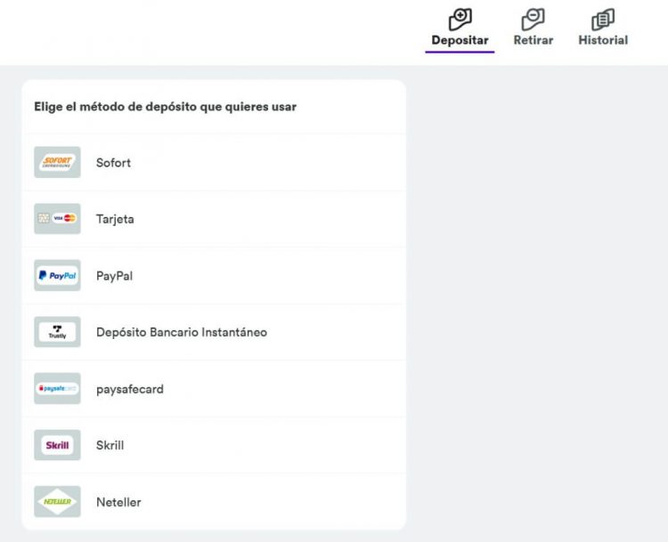 Métodos de depósito en Casumo casino