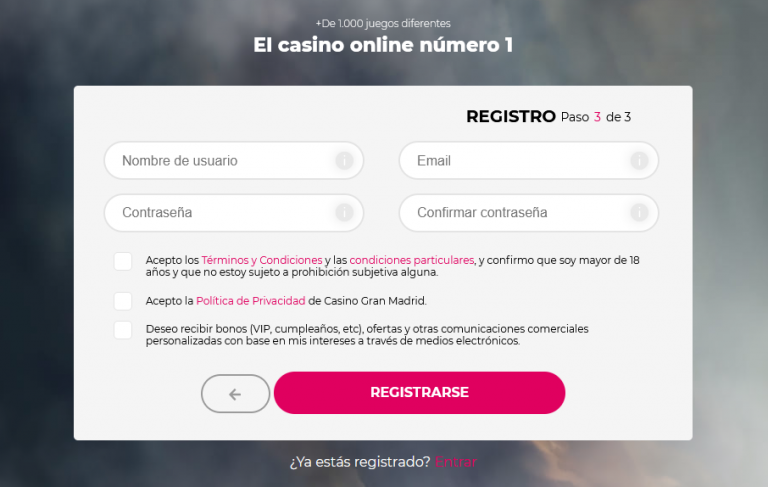 paso 3 registro casino gran madrid