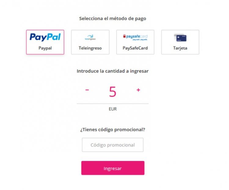 depositar 5 euros en casinos
