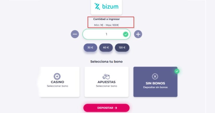 deposito 5 euros o menos en casino gran madrid