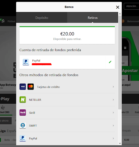 Retirar ganancias de un casino tras depositar 5 euros