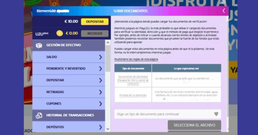 subir documentos playuzu