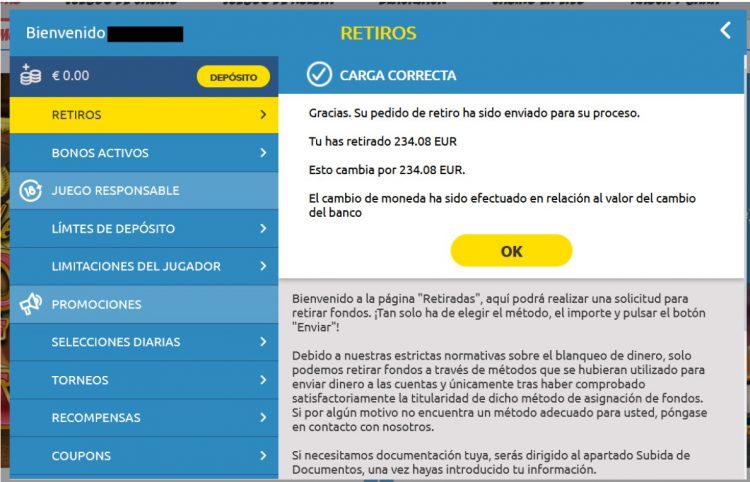 retiro de fondos playjango