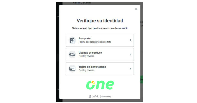 opciones para verificar identidad en one casino