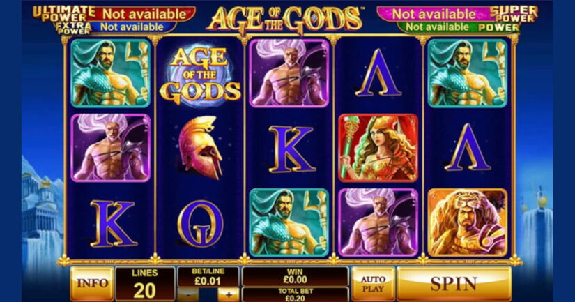 vista de Slot age of gods Playtech