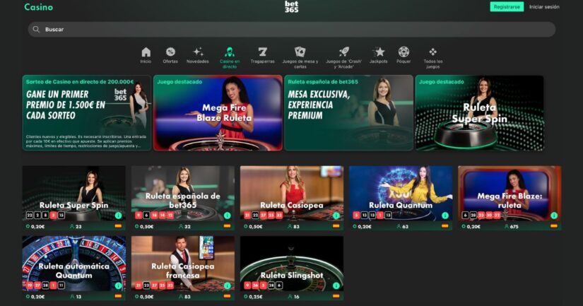 bet365 casino en vivo