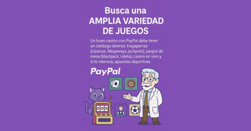busca variedad de juegos de casino