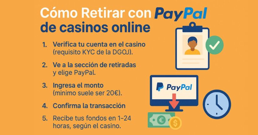 como retirar con PayPal de casinos online
