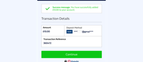 deposito confirmado en casino online