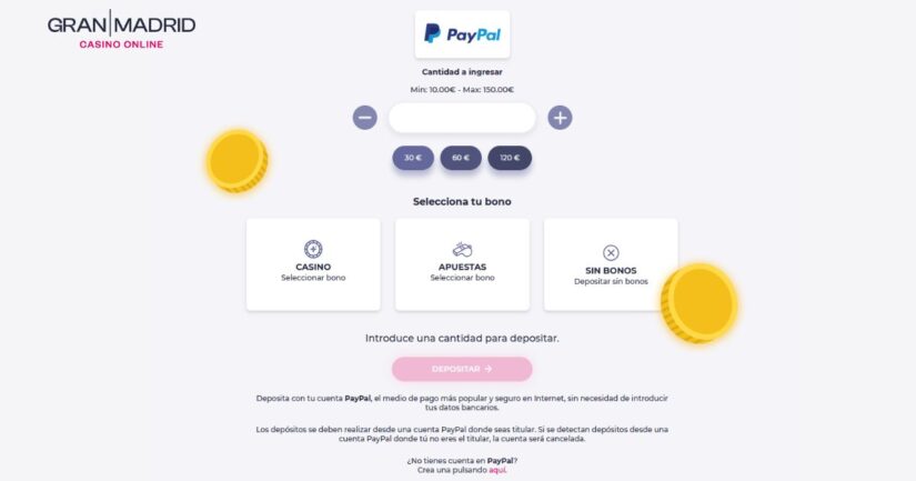 metodo de pago paypal casinos online