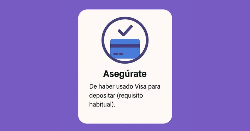 paso 1 - retirada de casinos con visa
