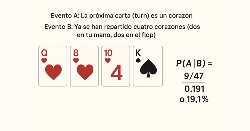 ejemplo probabilidad condicionada poker