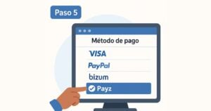 selecciona payz como método de pago