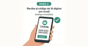 recepción del código de 16 dígitos de CASHlib