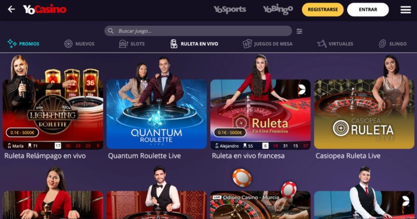 casino en vivo en YoCasino