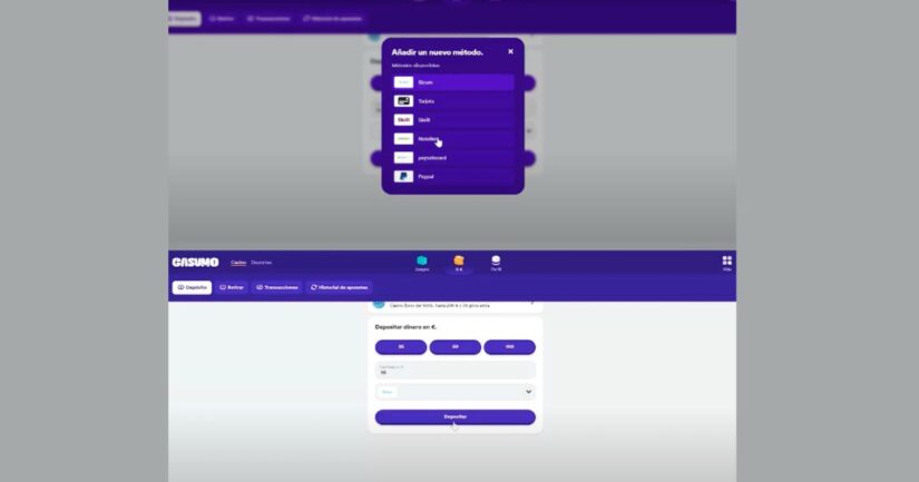 depósito con Bizum en casino Casumo