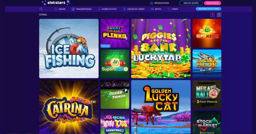 otros juegos en Slotstars: plinko y Keno