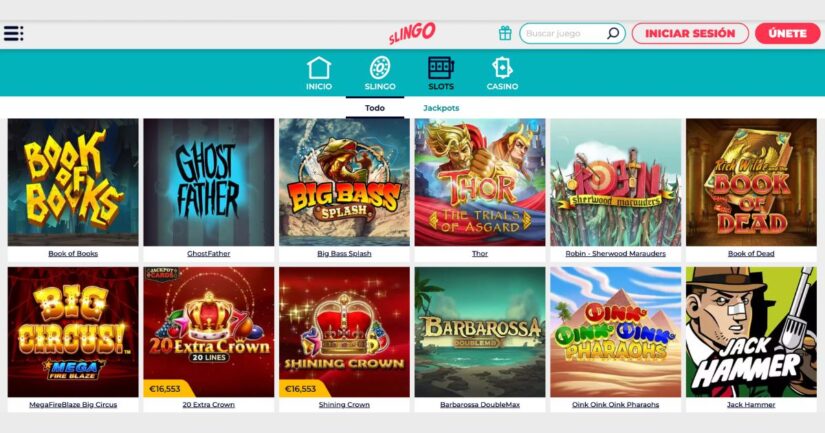 tragaperras en Slingo casnio