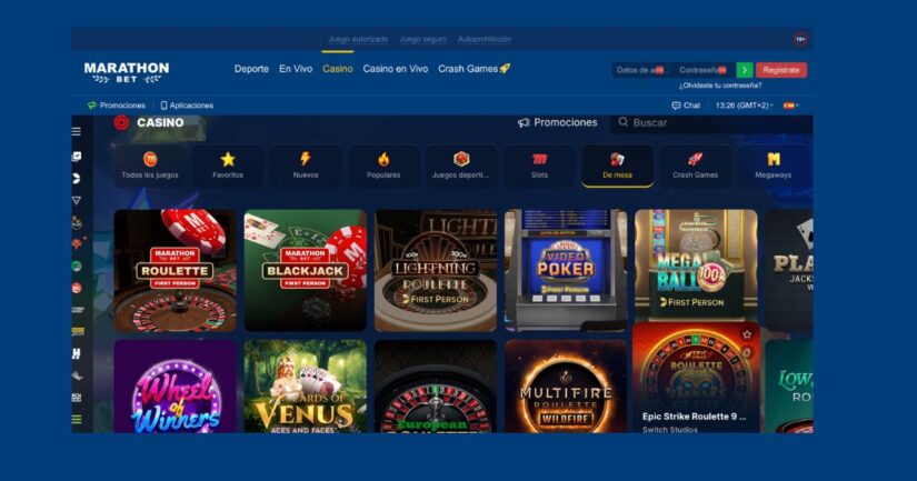 juegos de mesa en Marathonbet