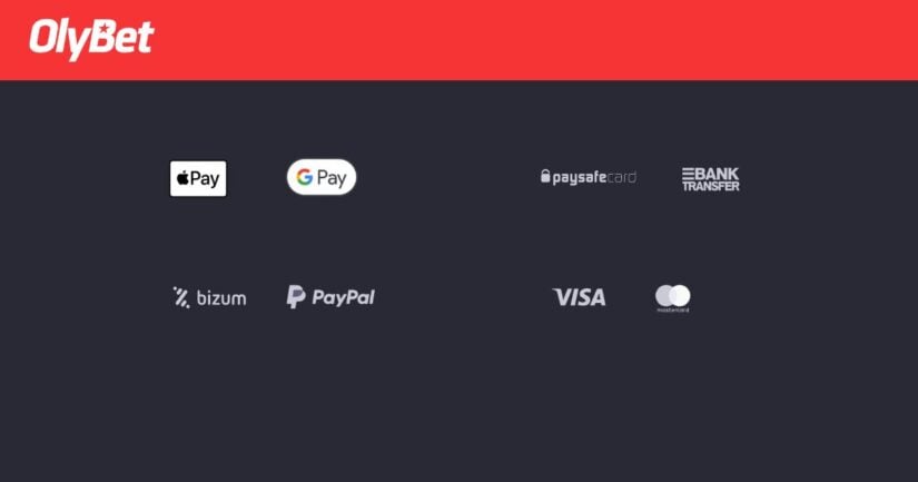 métodos de pago en Olybet