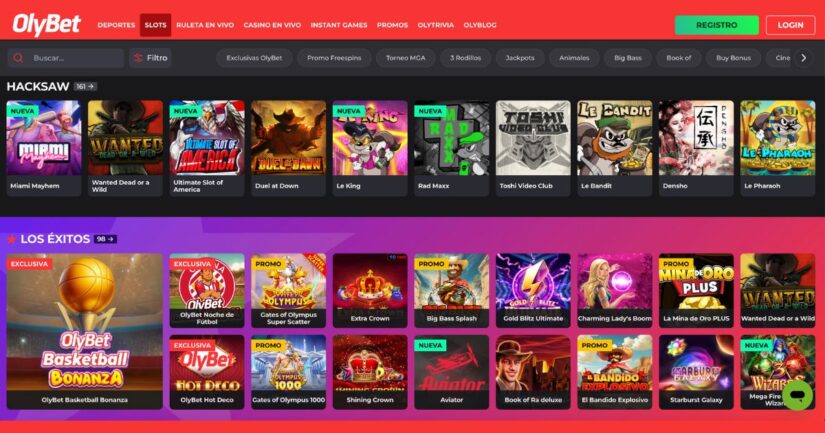 tragaperras disponibles en Olybet