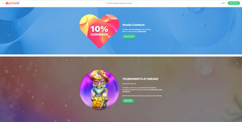 Dreamz Casino promotions